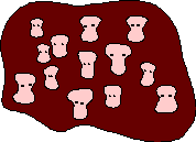 サルの群れのイラスト