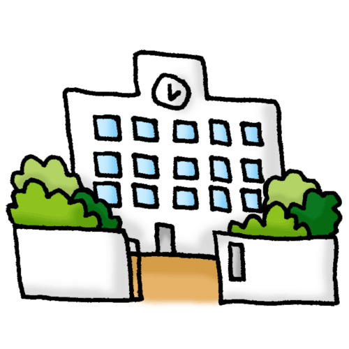 学校の校舎のイラスト
