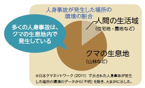 人身事故が発生した場所の割合を示す解説図