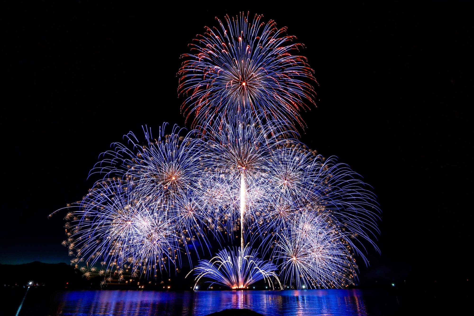 香住ふるさとまつりの花火の写真