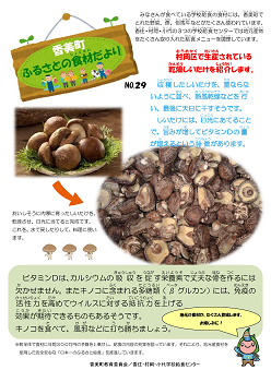 香美町ふるさとの食材だよりNO.29の表紙