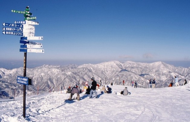雪原に座っている人たちの写真