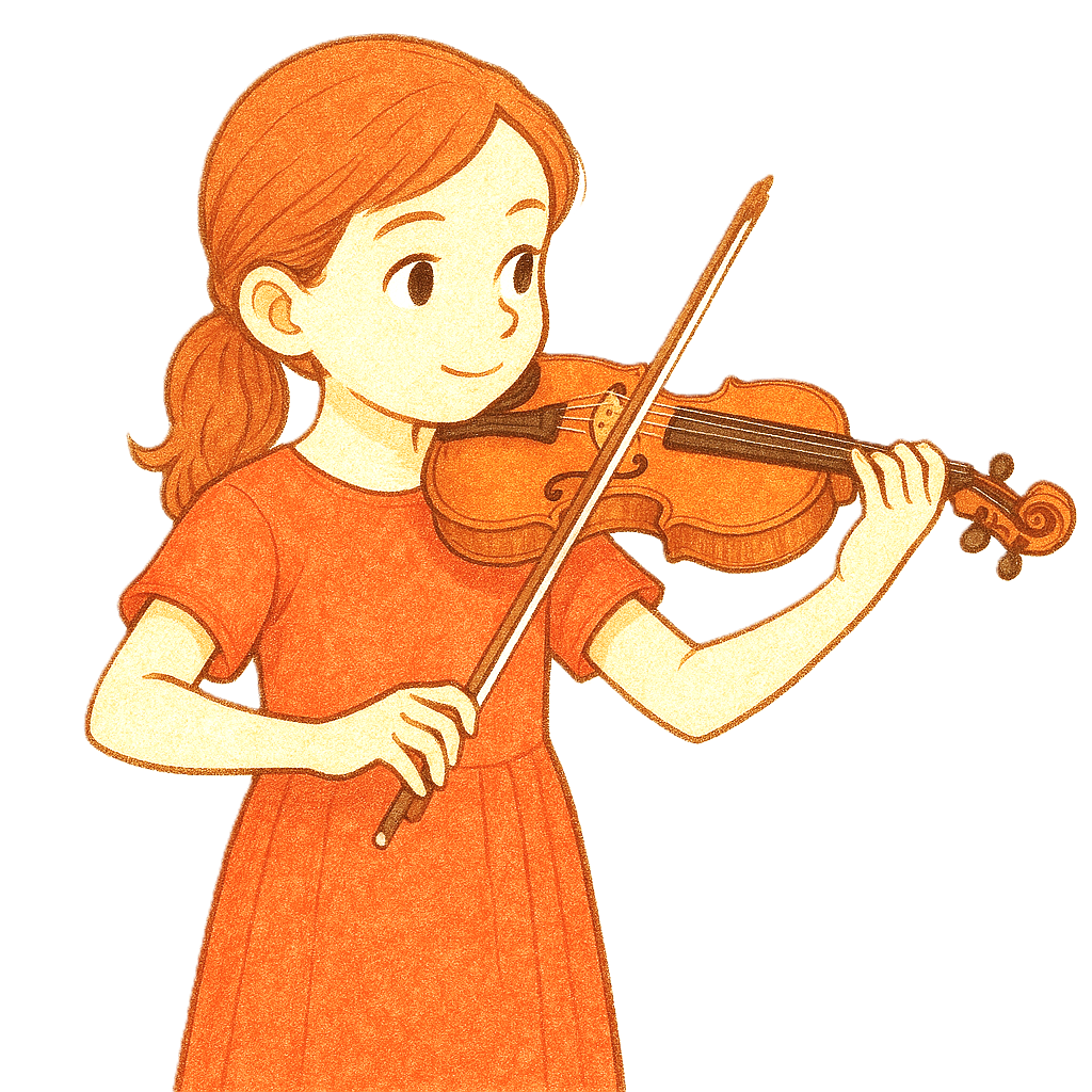 バイオリンを弾く少女