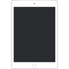 白いタブレットのイラスト