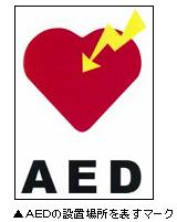 AEDの設置場所を表すマーク